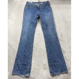 Stetson Jeans Womens 4 XX Long Tall Blue Classic Bootcut Denim Embroidered 816